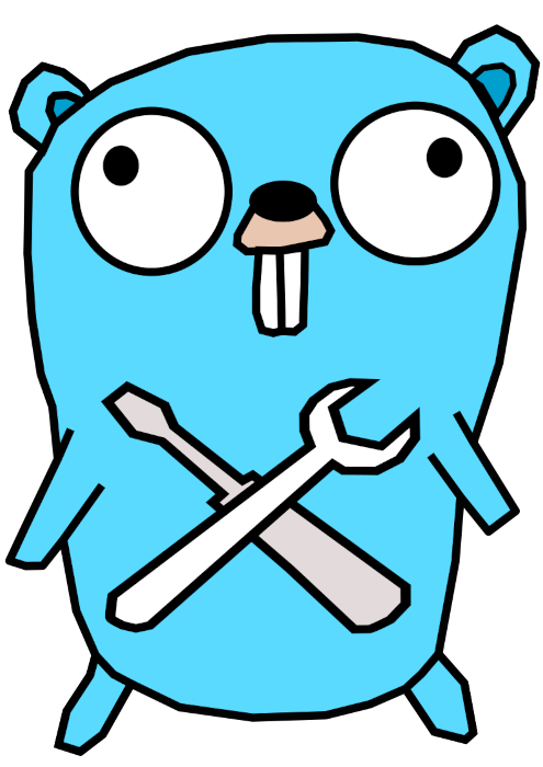Gopher with tools